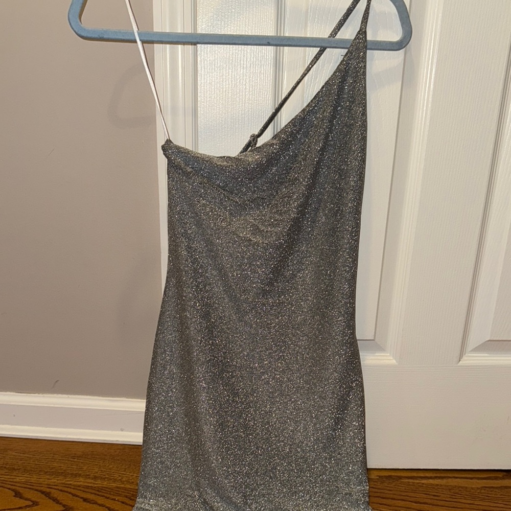 Sparkly One-Shoulder Dress